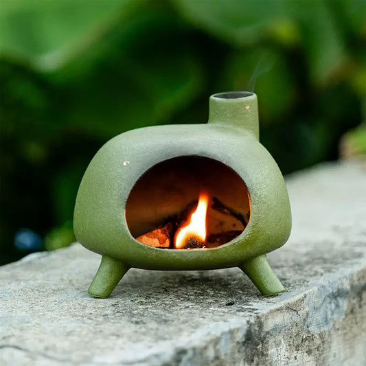 Green Palo Santo Burner, Aromatherapy herbs Diffuser, Fragrance burner MUDxHAND