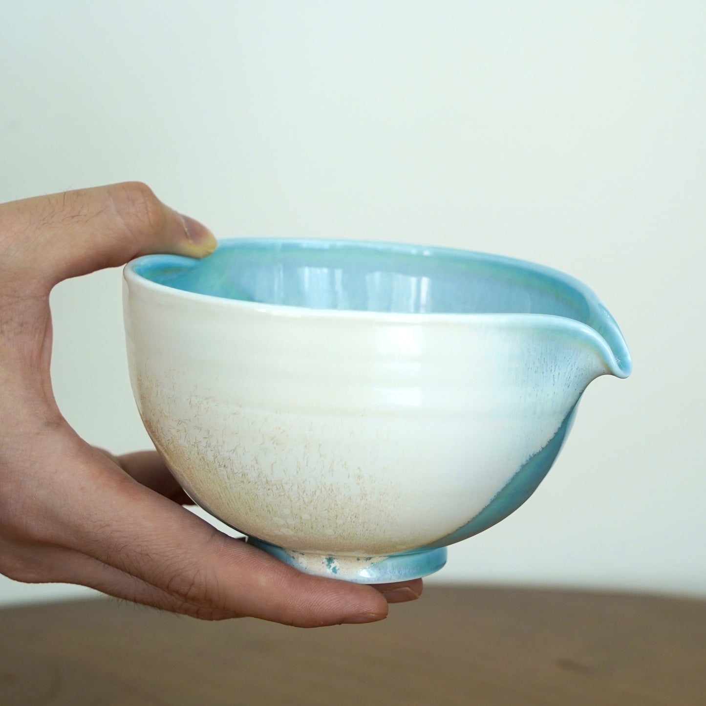 Blue heart shaped Matcha bowl Set