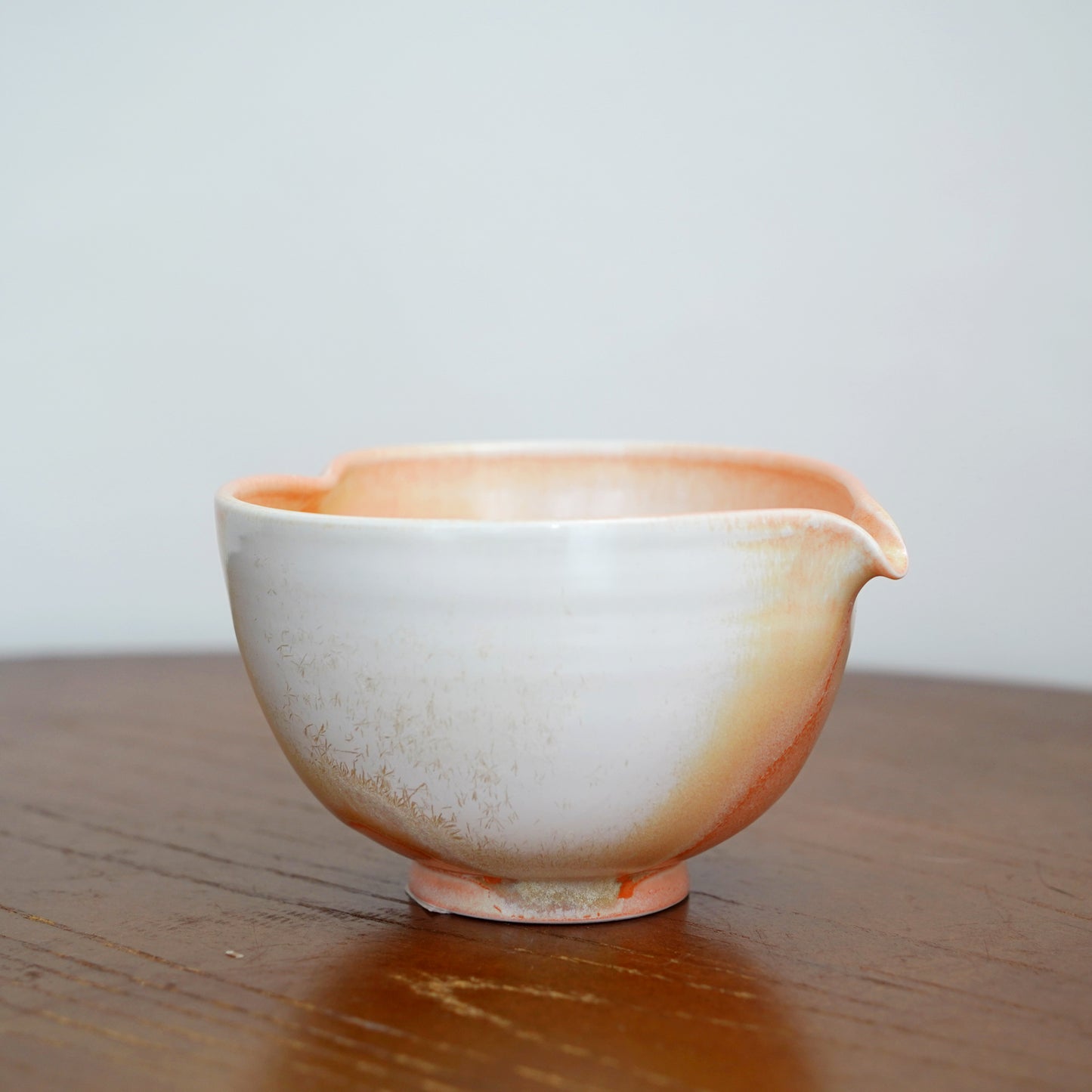 Orange Heart Shaped Matcha Bowl Set