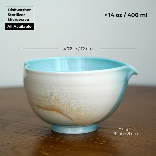 Blue heart shaped Matcha bowl Set