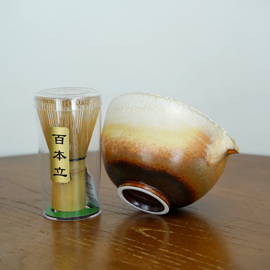 Chocolate Heart Shaped Matcha Bowl Set