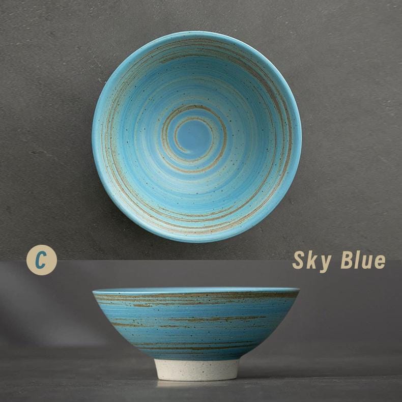 Handmade Ceramic Cereal Bowl ,Ceramic dish ,handmade dish, Ramon bowl, big ceramic bowl, Artisan Dinnerware , foodie gift | 5 colours