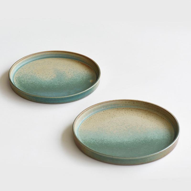 Pottery Dinner Plate,Sushi ceramic plate,Ceramic serving dish,Japanese ceramic dinnerware set,Steak Plate,pink ceramic set,Tableware setting