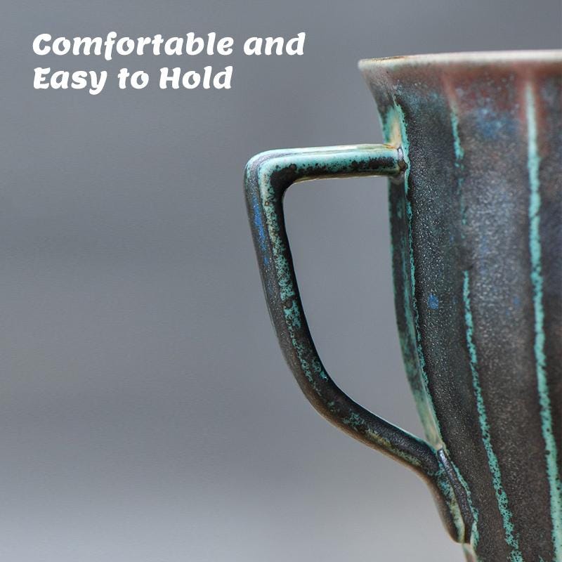 10oz Handmade pottery Mug with handle,Pottery Coffee Mug with Handle,black Stoneware Mug,ceramic rustic mug,couple mug set,Coffee Lover Gift
