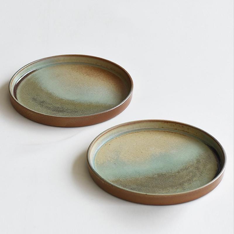 Pottery Dinner Plate,Sushi ceramic plate,Ceramic serving dish,Japanese ceramic dinnerware set,Steak Plate,pink ceramic set,Tableware setting