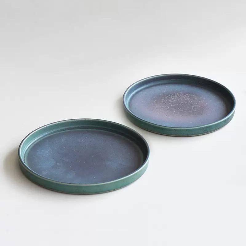 Pottery Dinner Plate,Sushi ceramic plate,Ceramic serving dish,Japanese ceramic dinnerware set,Steak Plate,pink ceramic set,Tableware setting