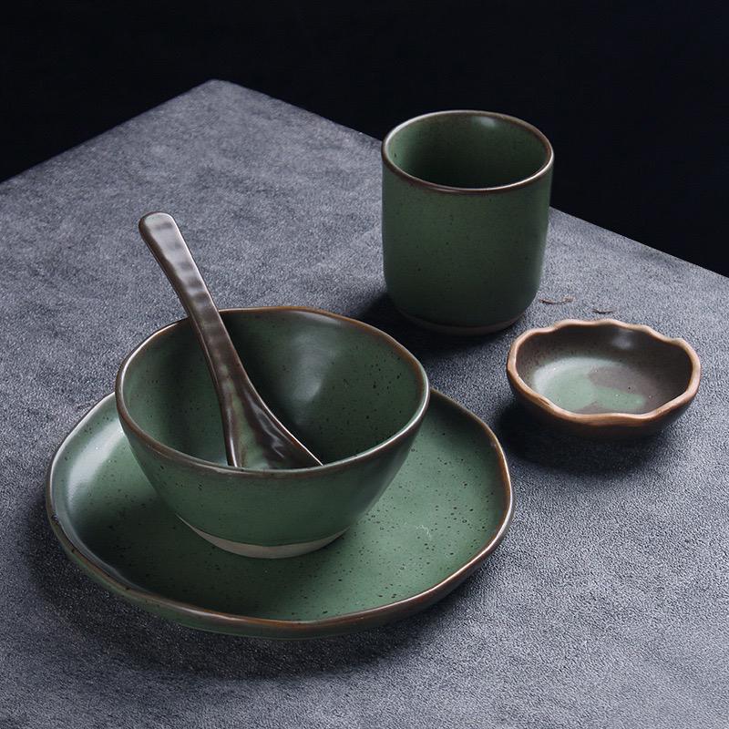 Handmade dinnerware, Organic Dinner tableware, Set of 5 Ceramic dish,Japanese Dinner set, Ceramic plate set, Set of plates,bowls,mugs,spoons