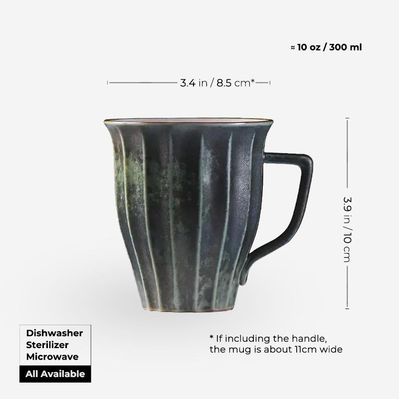 10oz Handmade pottery Mug with handle,Pottery Coffee Mug with Handle,black Stoneware Mug,ceramic rustic mug,couple mug set,Coffee Lover Gift