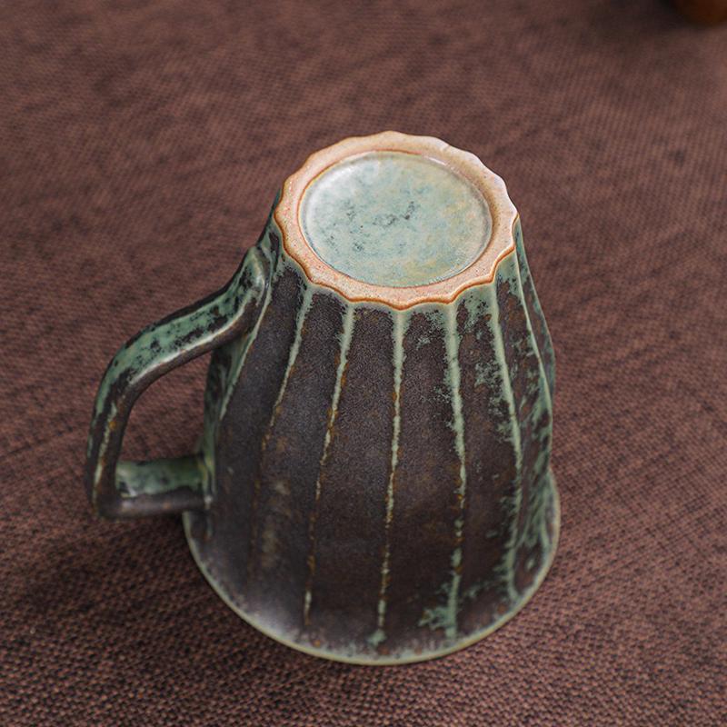 10oz Handmade pottery Mug with handle,Pottery Coffee Mug with Handle,black Stoneware Mug,ceramic rustic mug,couple mug set,Coffee Lover Gift