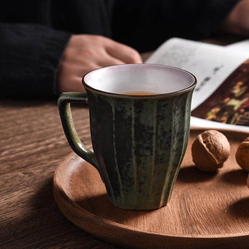 10oz Handmade pottery Mug with handle,Pottery Coffee Mug with Handle,black Stoneware Mug,ceramic rustic mug,couple mug set,Coffee Lover Gift