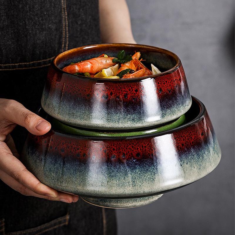 Ceramic bowl,dish set,Ramen pasta bowl set.Modern tableware,pottery dinnerware,dishware set,Ceramic serving plate,Housewarm Gifted