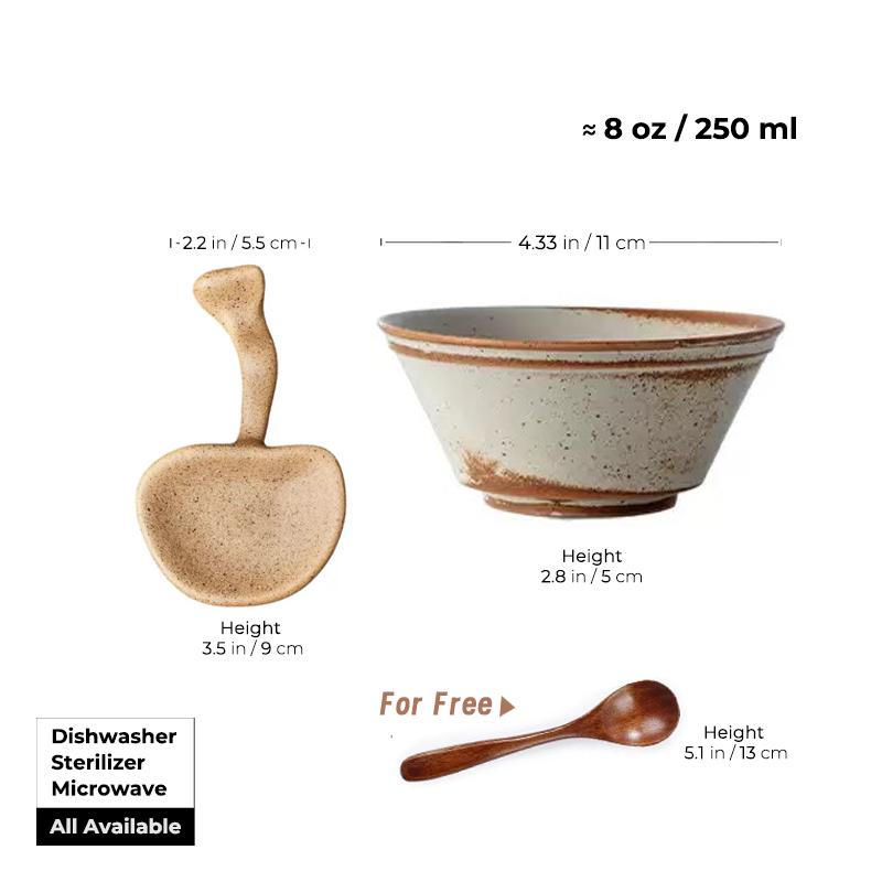 Set of 3 bowl,cermaic dish, Chopsticks rest,Bowl,Dip Saucer and Spoon,Pottery dish set,ceramic bowl,Ramen bowl,Cooking gift,pottery gift