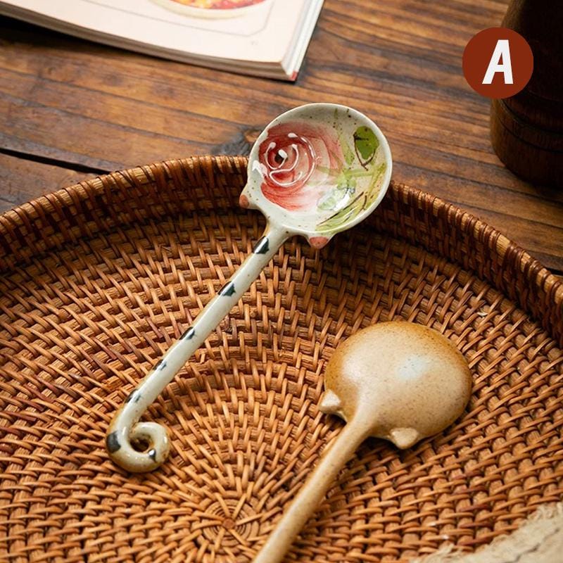 Cat Spoon, Handmade ceramic spoons ,Pottery Spoons, Personalized Gift For Cat Lovers/ Animal Lovers, ceramic Utensils, Kitchen Decor