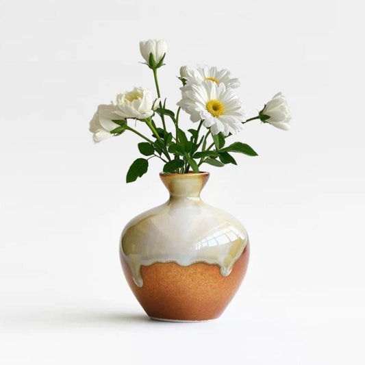 Small Pottery Vases,ceramic bud vase,clay flower vase,Dried flowers vase,Handmade Pot,Vintage Stoneware Jar,Minimalist jar Set,Wedding Decor