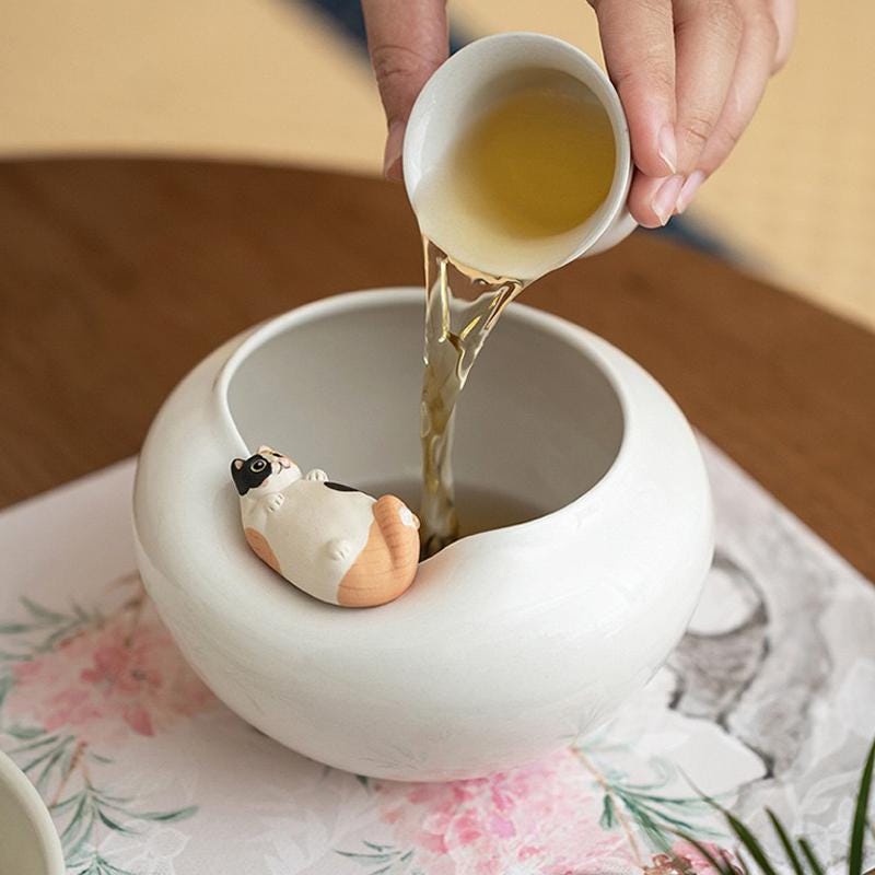 Ceramic Cat dish,handmade cat Jar,cat plate,Cat Ring Dish,tea bag holder,organizer,Cute Ramen bowl,Serving Plate for Salad,Cat Lover Gift