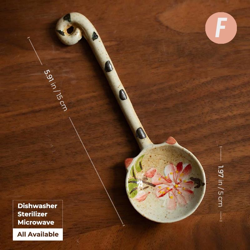 Cat Spoon, Handmade ceramic spoons ,Pottery Spoons, Personalized Gift For Cat Lovers/ Animal Lovers, ceramic Utensils, Kitchen Decor