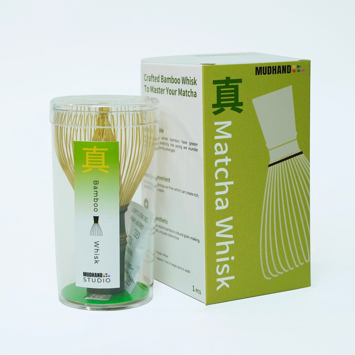 MUDXHAND Matcha Whisk, Handcrafted Bamboo Whisk for Master Tea Chasen MUDxHAND