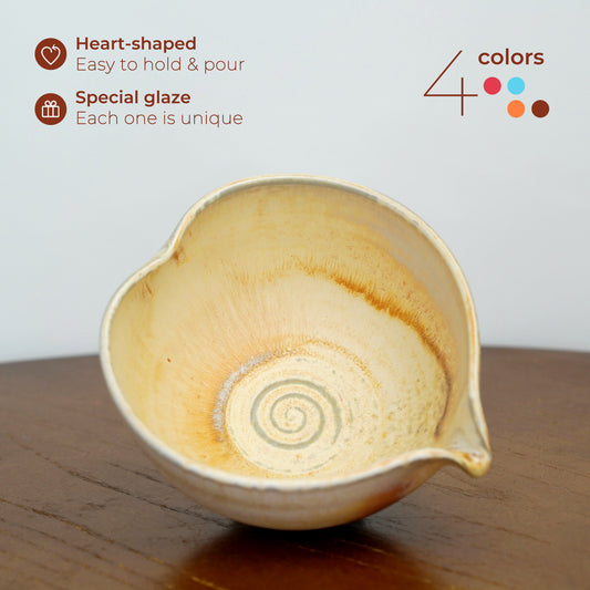 Chocolate Heart Shaped Matcha Bowl Set