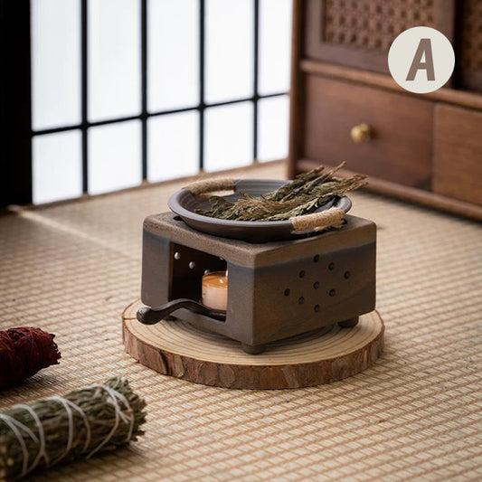 Wax melt Warmer: Black Green Aromatherapy Oil Diffuser gift set, Wax melt Burner