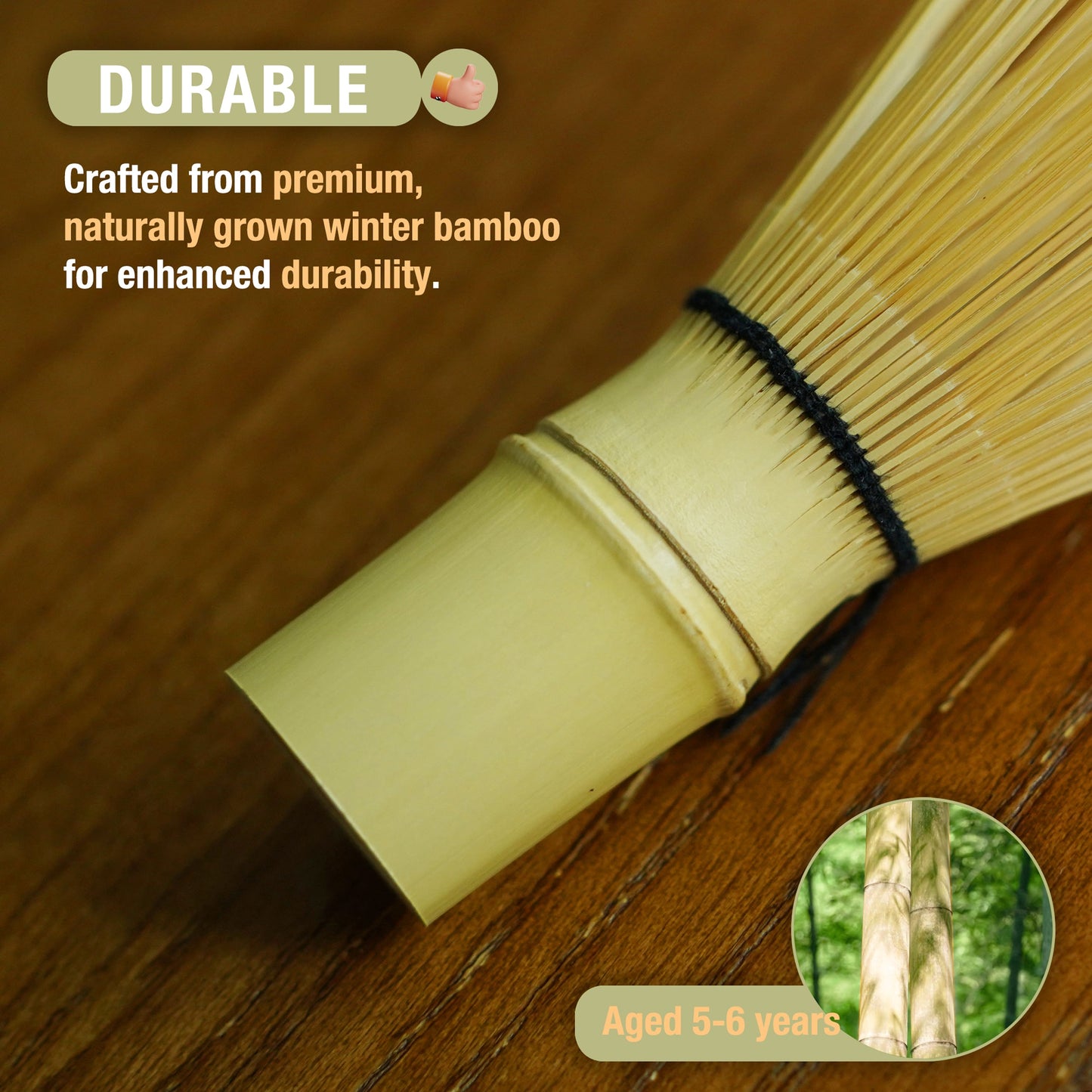 MUDXHAND Matcha Whisk, Handcrafted Bamboo Whisk for Master Tea Chasen MUDxHAND