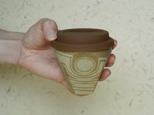 Ceramic Travel Mug With Silicone Lid, 5oz Ceramic Tumbler,expresso , To Go Coffee Mug, Gift for Coffee Lovers, take away cup,Drinkware Gift,