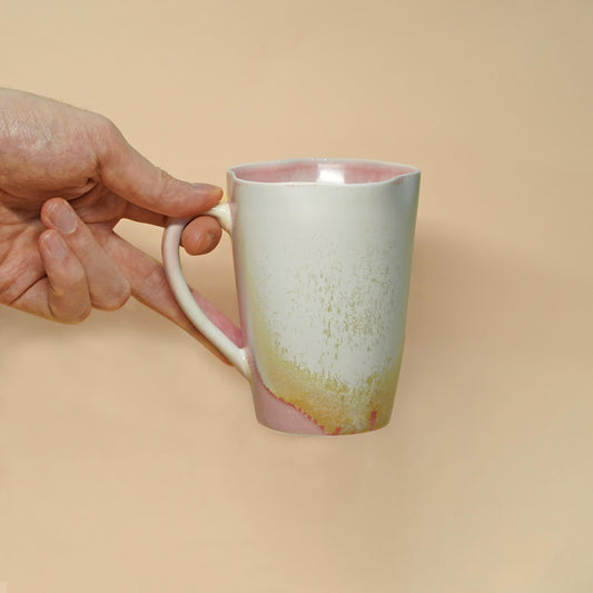 10oz ceramic mug, Two Glaze Colors, pottery mug with snowflake design, handmade coffee cup, tea mug, Red Mug,Blue Mug,coffee lover, gift mug