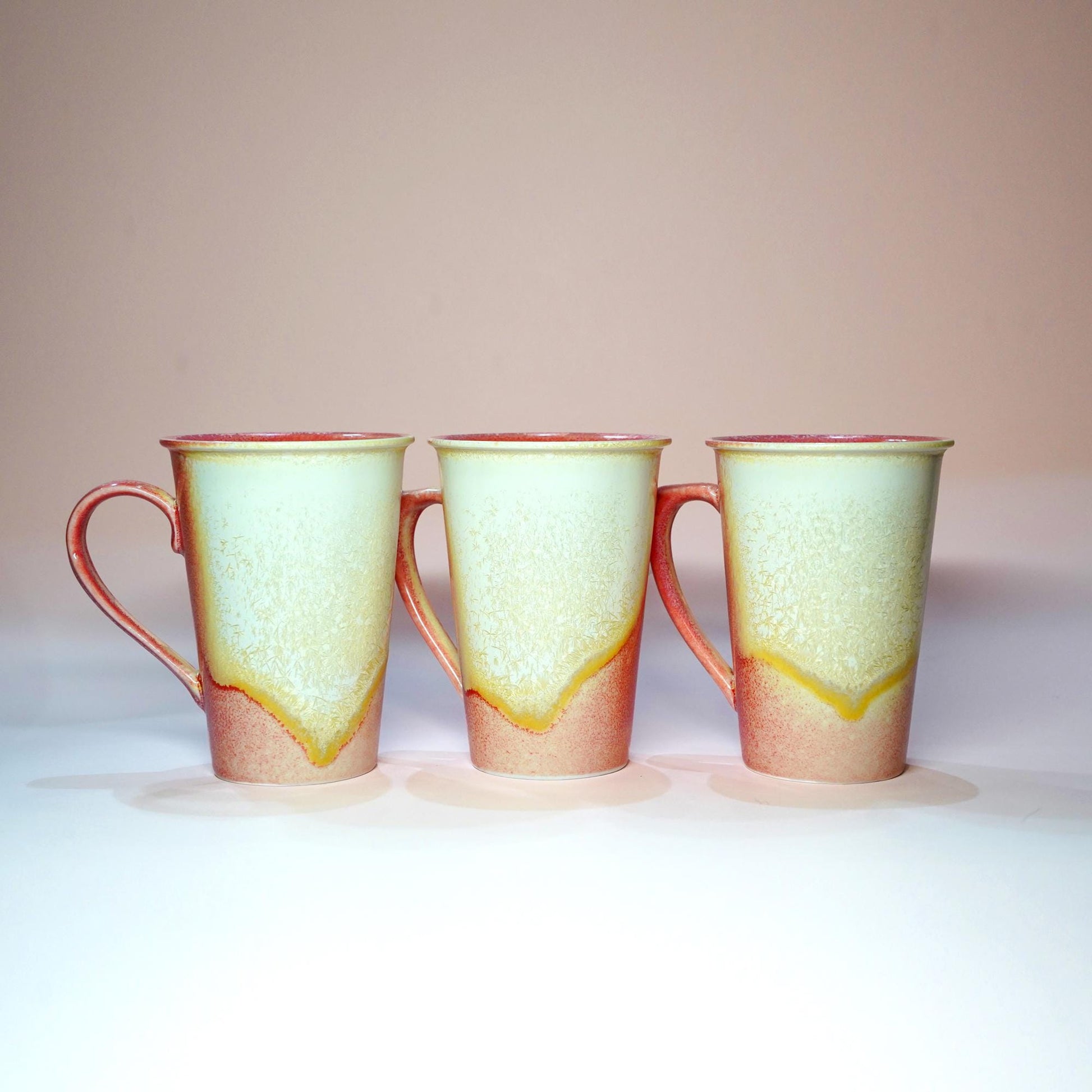 Handmade Red Ceramic Tall Mug, Ceramic Coffee mug with With lid and Spoon, clay coffee mug,pottery Coffee Mug ,tea mug,Red glaze pottery mug