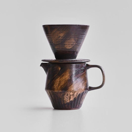Ceramic Coffee dripper set, Modern Rustic Stoneware,Ceramic Pour Over, Coffee Server set,Pour Over Set,Coffee Gift Set,artwork gift for her