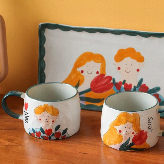 Custom Name Mug,Personalized ceramic Mugs,Custom wedding Mugs,Newly Married mug,couples name Mugs,New Bride and Groom Set,Gift for couple