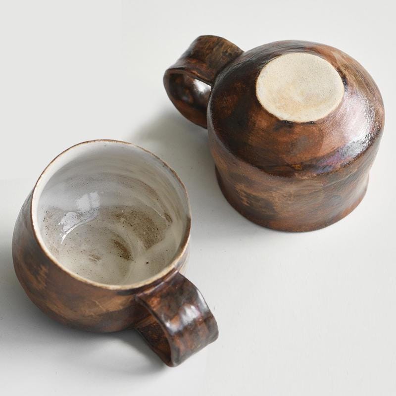 Ceramic Mug with Saucer,Make-up clay mug set,tea cup with saucer, expresso mug set ,5oz Latte Mug set,Mug with handle,Coffee Lover Gift