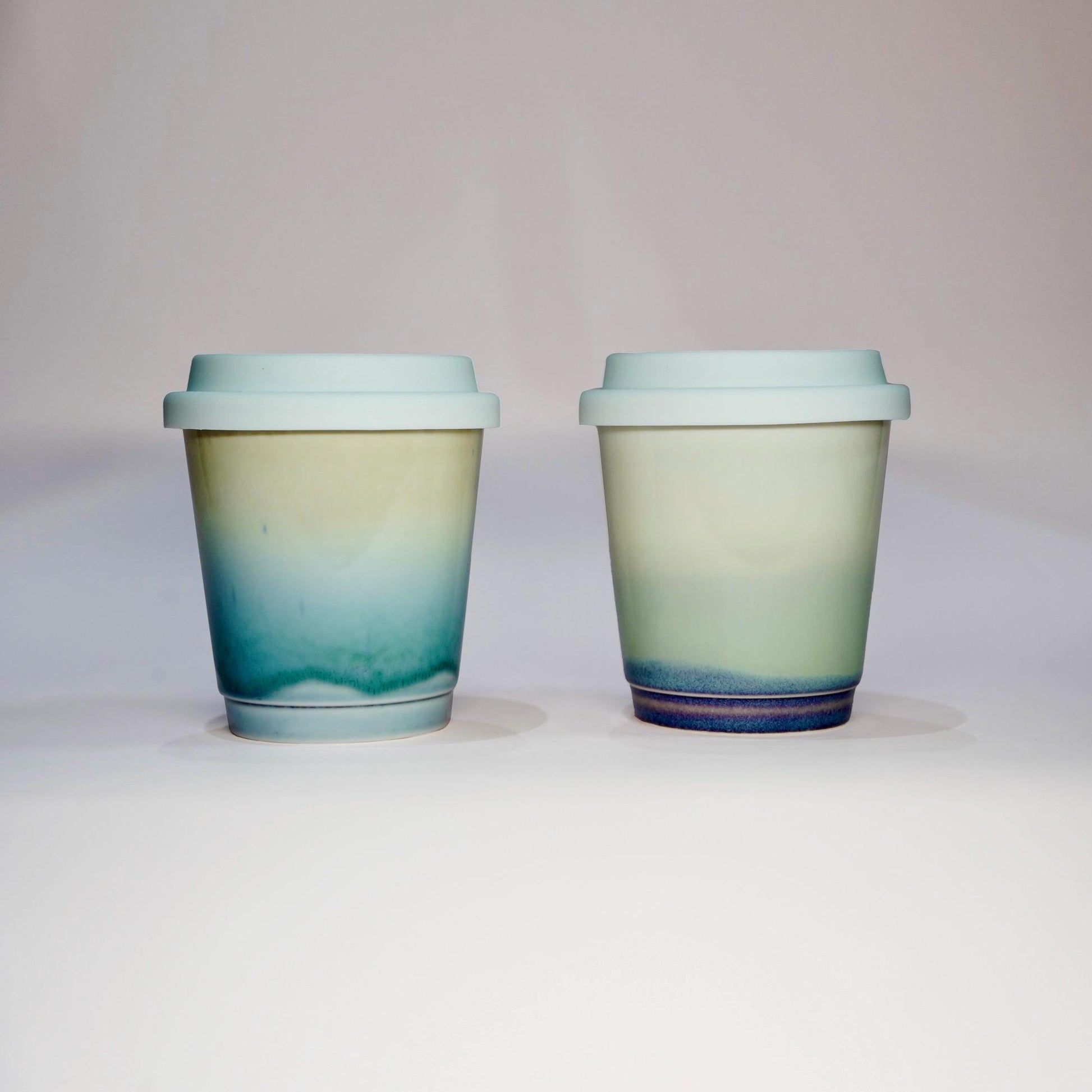 Ceramic Travel Mug with Lid,heat band,Sea Beach Pottery Travel mug,Reusable Pottery To Go Coffee Mug,eco travel Mug,take away mug,keep mug