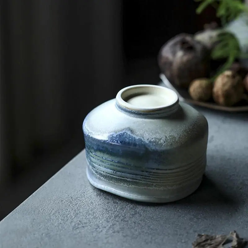 Blue Ceramic Matcha Bowl Set with Spout,Bamboo Whisk and Chasen Holder,matcha tea kit,matcha set,Organic mixing bowl ,400ml serving bowl