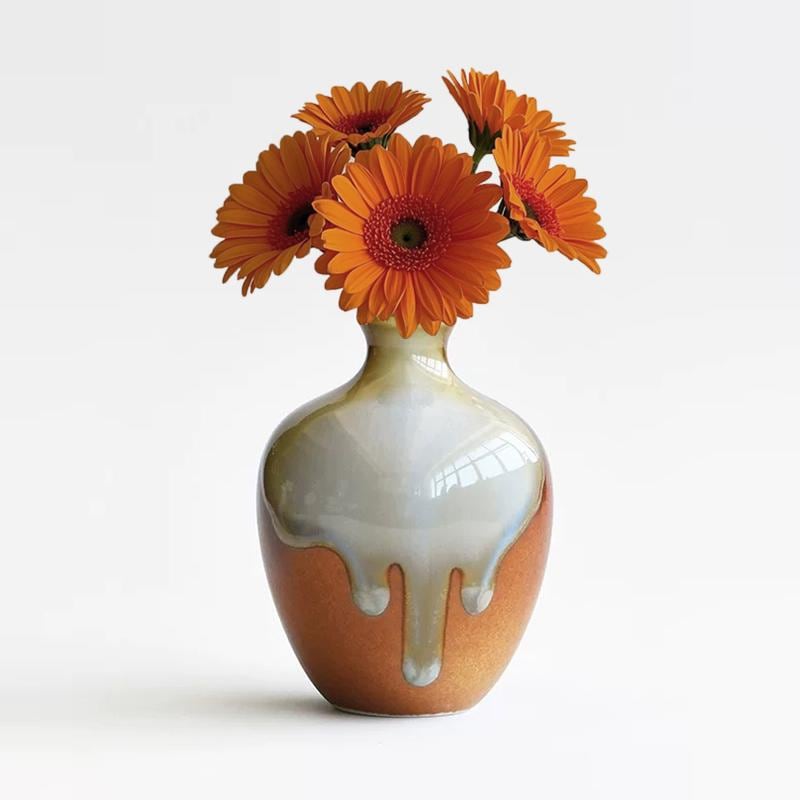 Small Pottery Vases,ceramic bud vase,clay flower vase,Dried flowers vase,Handmade Pot,Vintage Stoneware Jar,Minimalist jar Set,Wedding Decor