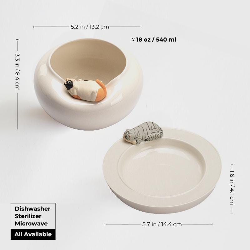Ceramic Cat dish,handmade cat Jar,cat plate,Cat Ring Dish,tea bag holder,organizer,Cute Ramen bowl,Serving Plate for Salad,Cat Lover Gift