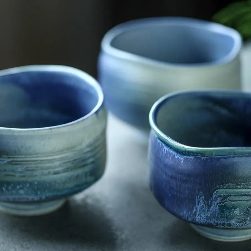 Blue Ceramic Matcha Bowl Set with Spout,Bamboo Whisk and Chasen Holder,matcha tea kit,matcha set,Organic mixing bowl ,400ml serving bowl