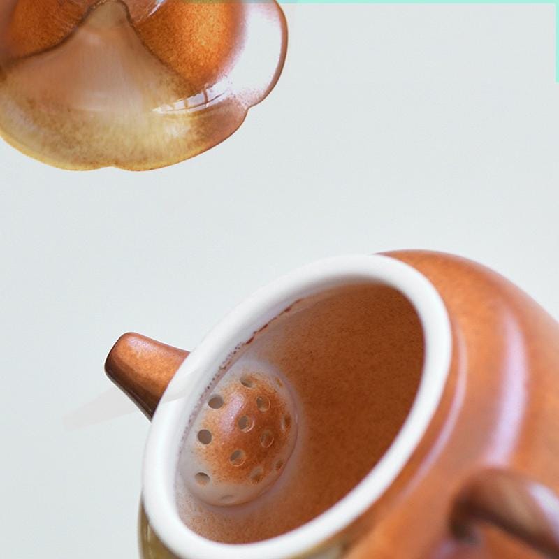 Ceramic teapot with cup set,One TeaPot and three cups,Kungfu Teaset,pottery teaware gift,brown teapot,tea gift for mom,Teapot for Tea Lovers