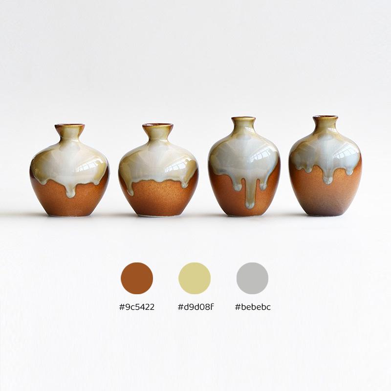 Small Pottery Vases,ceramic bud vase,clay flower vase,Dried flowers vase,Handmade Pot,Vintage Stoneware Jar,Minimalist jar Set,Wedding Decor