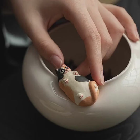 Ceramic Cat dish,handmade cat Jar,cat plate,Cat Ring Dish,tea bag holder,organizer,Cute Ramen bowl,Serving Plate for Salad,Cat Lover Gift