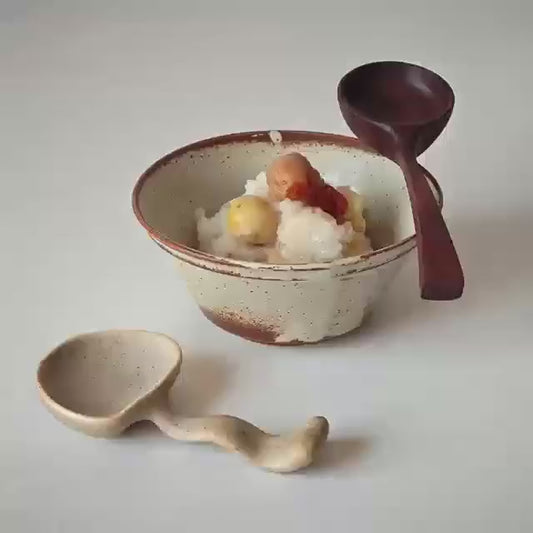 Set of 3 bowl,cermaic dish, Chopsticks rest,Bowl,Dip Saucer and Spoon,Pottery dish set,ceramic bowl,Ramen bowl,Cooking gift,pottery gift